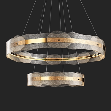 Elegant Solstice Pendant - Intricately Tiered Design 3D model image 1 