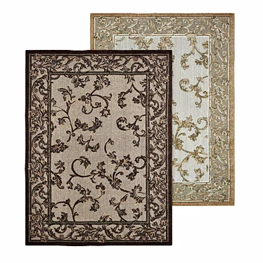 Outdoor Botanical Beige Rug 3D model image 1 