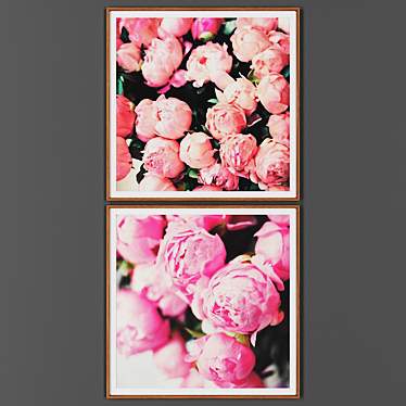 Wooden Frame Picture Set 3D model image 1 