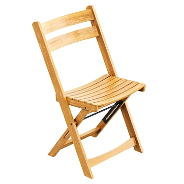 Mid-Century German Folding Dining Chair 3D model image 1 