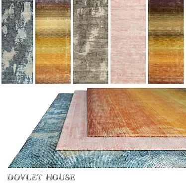 DOVLET HOUSE Silk Blend Carpets Set 3D model image 1 