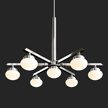 Elegant Dimmable LED Chandelier 3D model image 1 