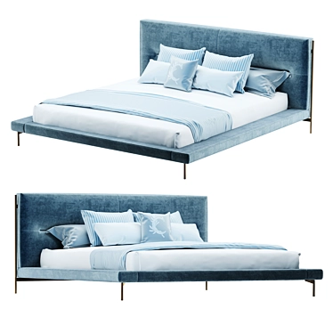 Cantori Shanghai Bed: Modern Elegance for Your Bedroom 3D model image 1 