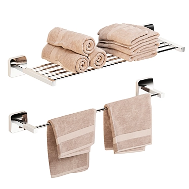 Luxury Bath Towel Set 3D model image 1 