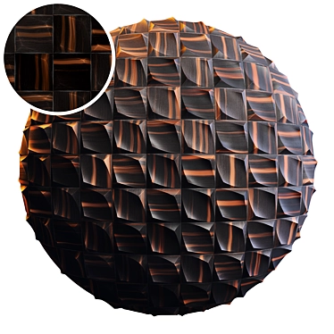 Wooden 3D Panel: PBR, 4K Texture 3D model image 1 