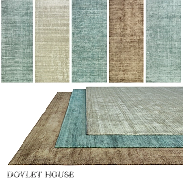 DOVLET HOUSE Silk and Wool Carpets (Set of 5) 3D model image 1 