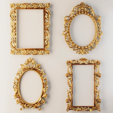 Deluxe Decorative Frame Set 3D model image 1 