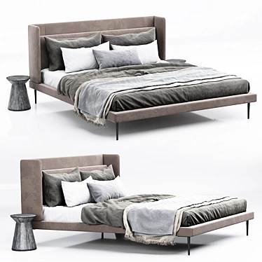 Elegant BoConcept Austin Bed 3D model image 1 