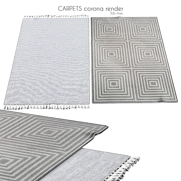 Elegant Poly Blend Carpet 3D model image 1 