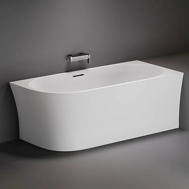 Abber AB9257-1.7: Sleek Acrylic Bathtub 3D model image 1 