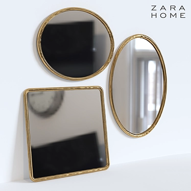 Metal Frame Mirror, Zara Home 3D model image 1 