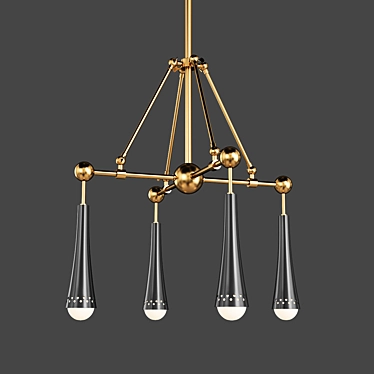 Elegant Tupelo Chandelier 3D model image 1 