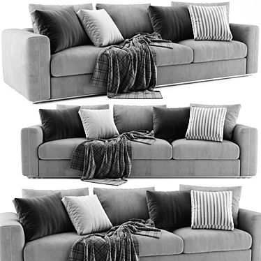 Asolo Flexform: Stylish and Spacious Sofa 3D model image 1 