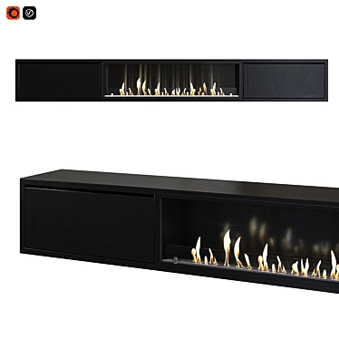Title: Fireplace TV Cabinet | Modern Design 3D model image 1 