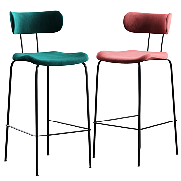 Majestic Muse Bar Stool 3D model image 1 