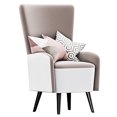 Modern Aster Armchair: Stylish Comfort 3D model image 1 