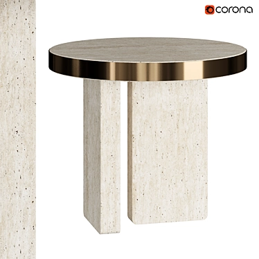 Davani PURE: Stylish 500mm Round Table 3D model image 1 