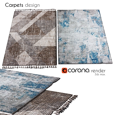 Elegant Poly Carpets 3D model image 1 