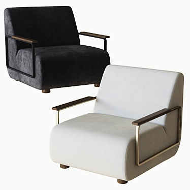 Modern Italian Design: Gin Armchair 3D model image 1 