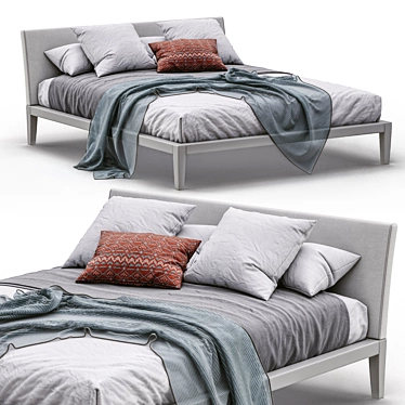 Minimalist Meridiani Bed PORT 3D model image 1 