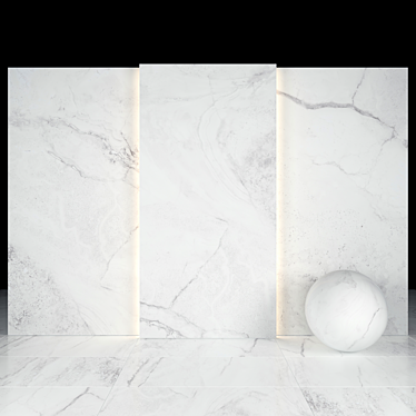 Kolomb Light Marble Tiles: Luxurious Glossiness 3D model image 1 