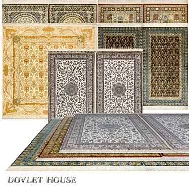 Pair of carpets DOVLET HOUSE 5 pcs (part 603)

Title: Silk and Wool Blend Carpets - Dovlet House 3D model image 1 