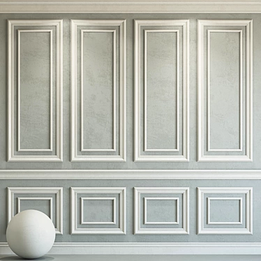 Elegant Molding Plaster: SW 7014 Eider White 3D model image 1 