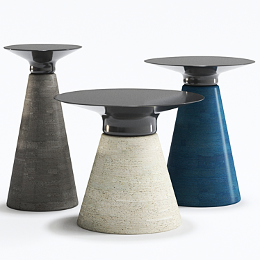 Baobab Ceramic Side Table: Modern Round Design 3D model image 1 