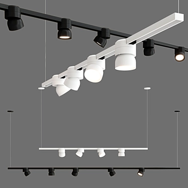 Sistema U Aluminum Track Light 3D model image 1 