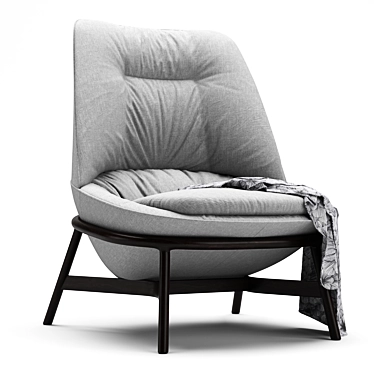 Elegant Ladle Armchair: Comfort in Style 3D model image 1 