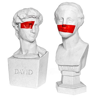 Classic Venus & David Busts 3D model image 1 