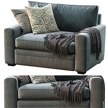 Pearce Upholstered Twin Sleeper Sofa 3D model image 1 