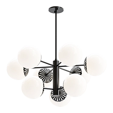 Radiant Brilliance: Paige 9-Light Chandelier 3D model image 1 