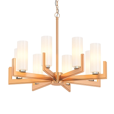 Elegant Steel Pendant Light 3D model image 1 