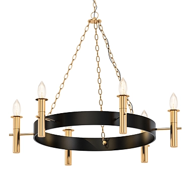 Elegant Nordic Light: Finland Chandelier 3D model image 1 