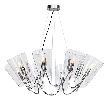 Elegant Dulcet 8-Light Chandelier 3D model image 1 