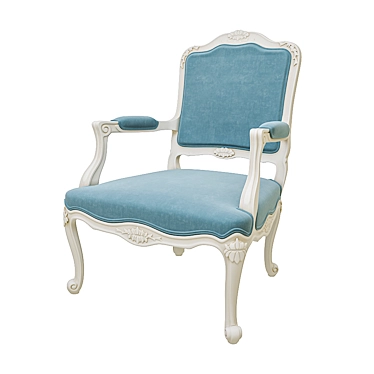 Elegant Velvet Armchair 3D model image 1 