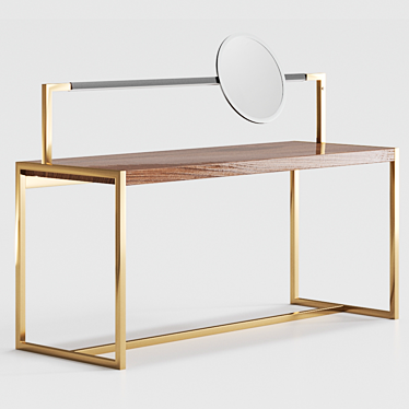 Sleek Aluminium Dressing Table 3D model image 1 