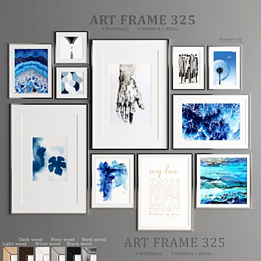 Versatile Art Frame - Multiple Sizes & Materials 3D model image 1 