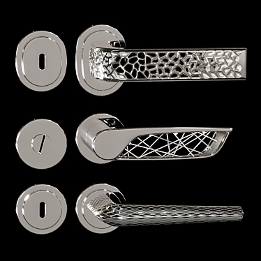 Exquisite German Door Handles 3D model image 1 