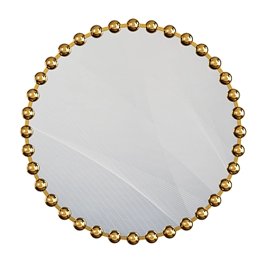 Elegant Gold Marlowe Wall Mirror 3D model image 1 