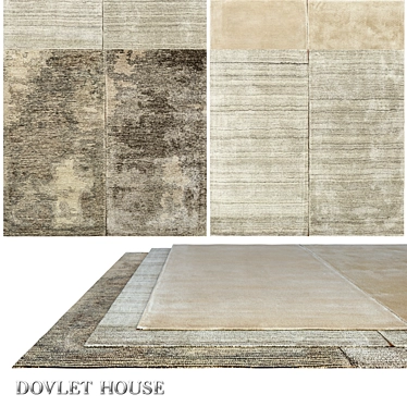 DOVLET HOUSE 4-Piece Carpet Set (Part 609) 3D model image 1 