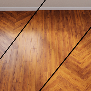 Highland Oak Laminate Flooring: Rustic Finish 3D model image 1 