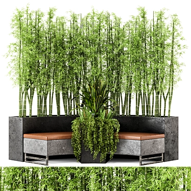 Outdoor Garden Set: Bush and Tree Bundle 3D model image 1 