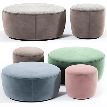 Ross Gardam Pouf & Ottoman: Versatile & Stylish Accent 3D model image 1 