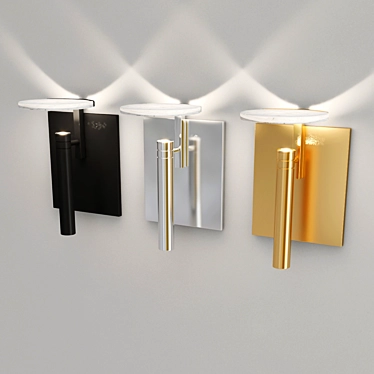 Modern Disc-Shaped Wall Sconce 3D model image 1 