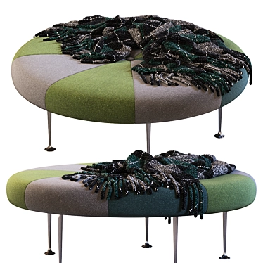 Modern Colorful Girard Ottoman 3D model image 1 