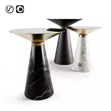 Elegant Vida Coffee Table Set 3D model image 1 
