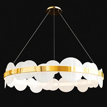 Elegant Bollarm Circle Chandelier 3D model image 1 