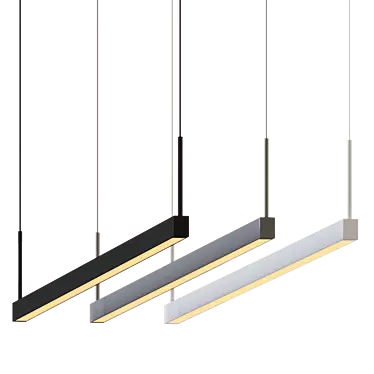 Sleek LED Pendant: Thin-Line Elegance 3D model image 1 